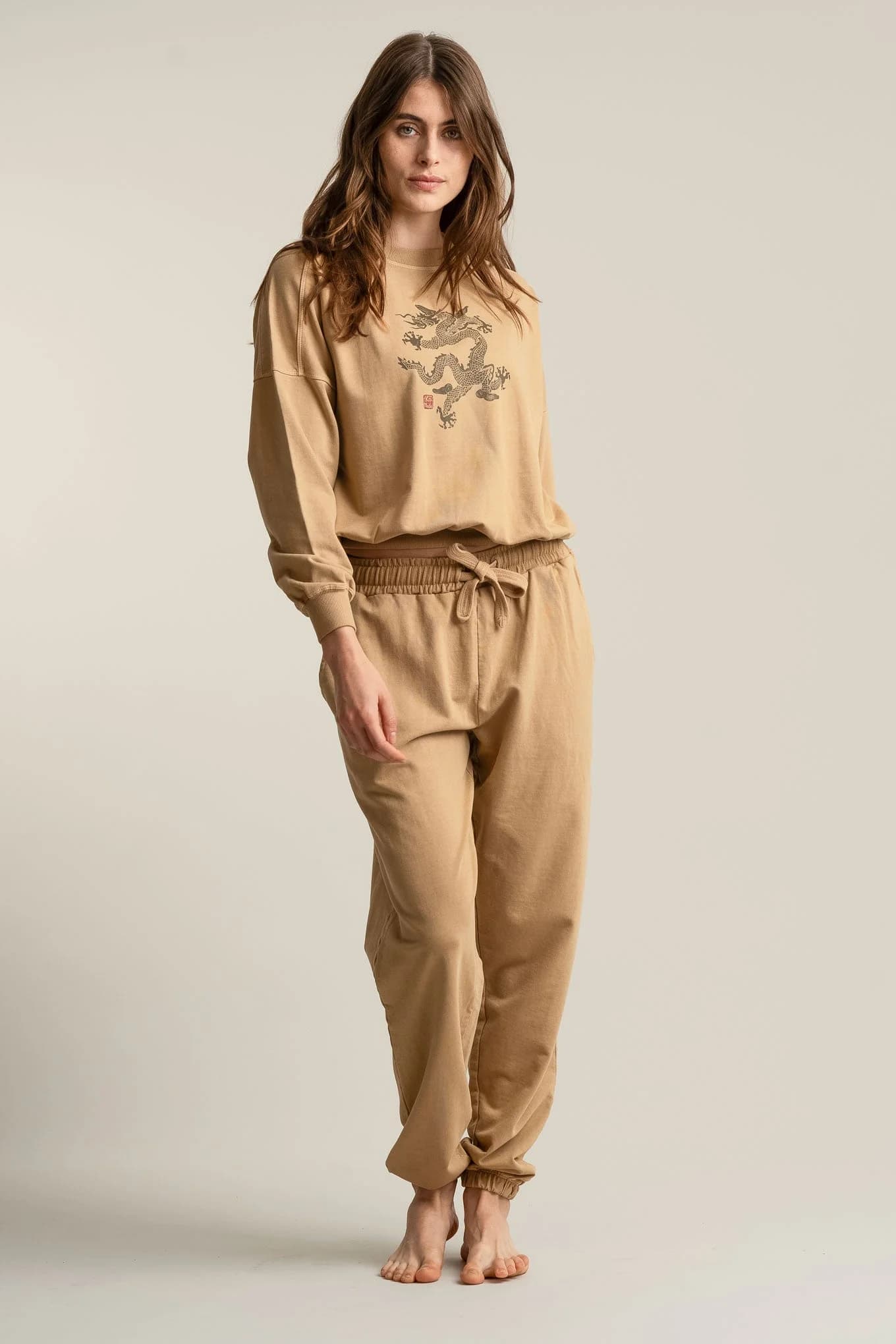 EVIE Organic Cotton Jogger - Croissant