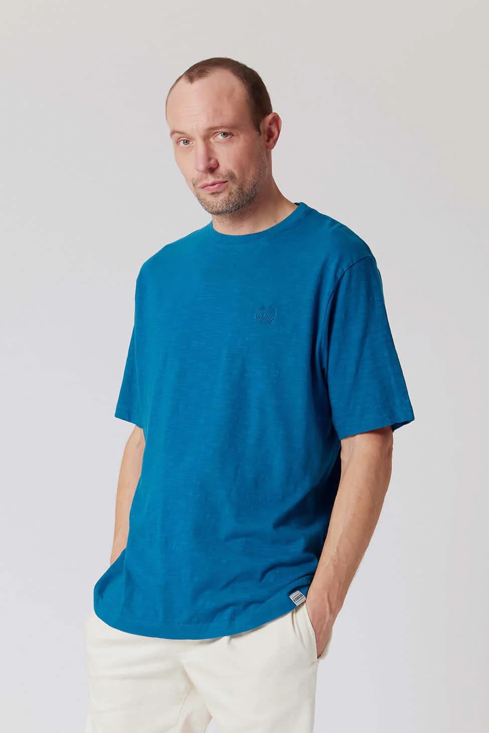 KIN - GOTS Organic Cotton Tee Teal Blue