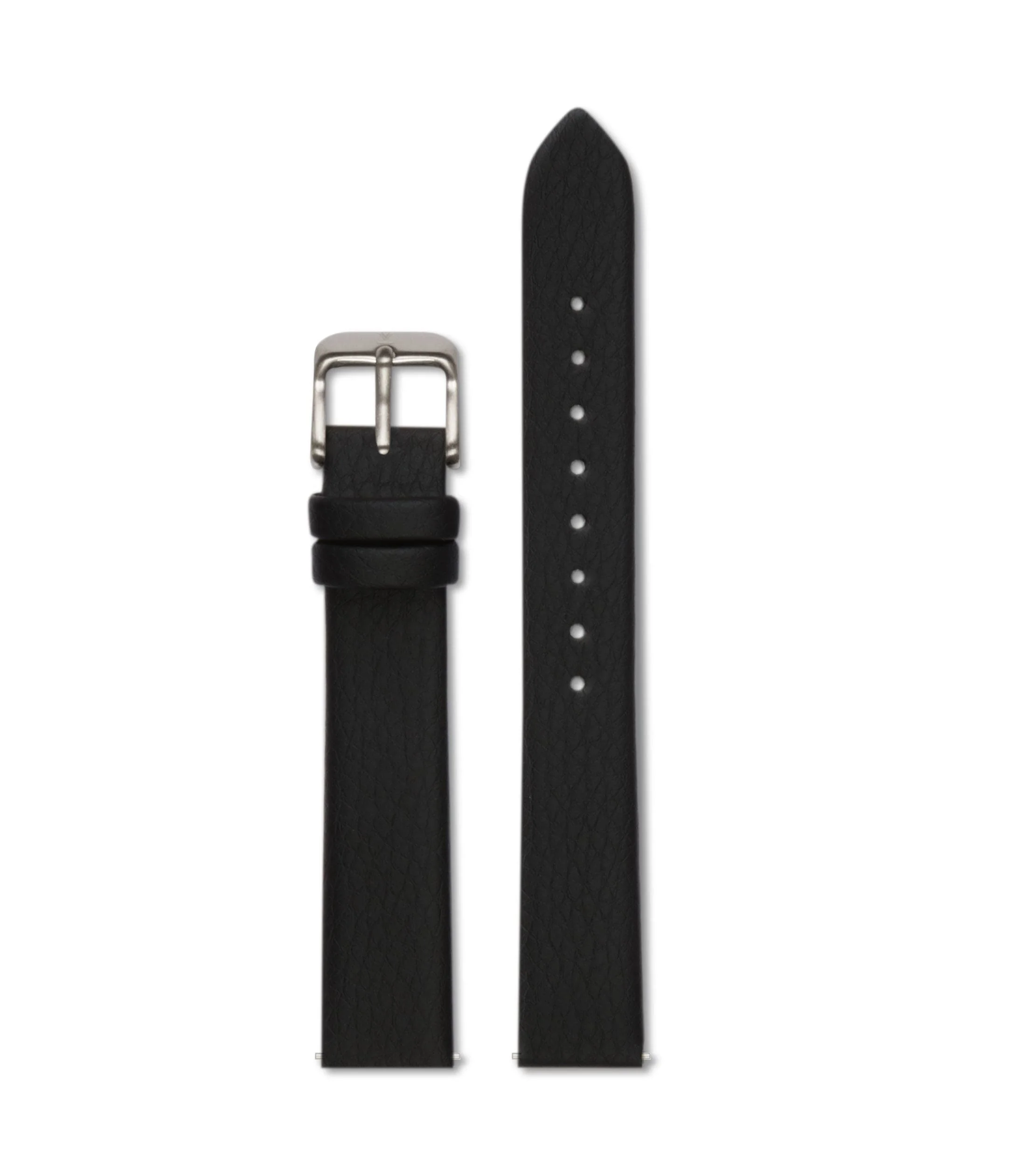Black with brushed silver buckle | 16mm