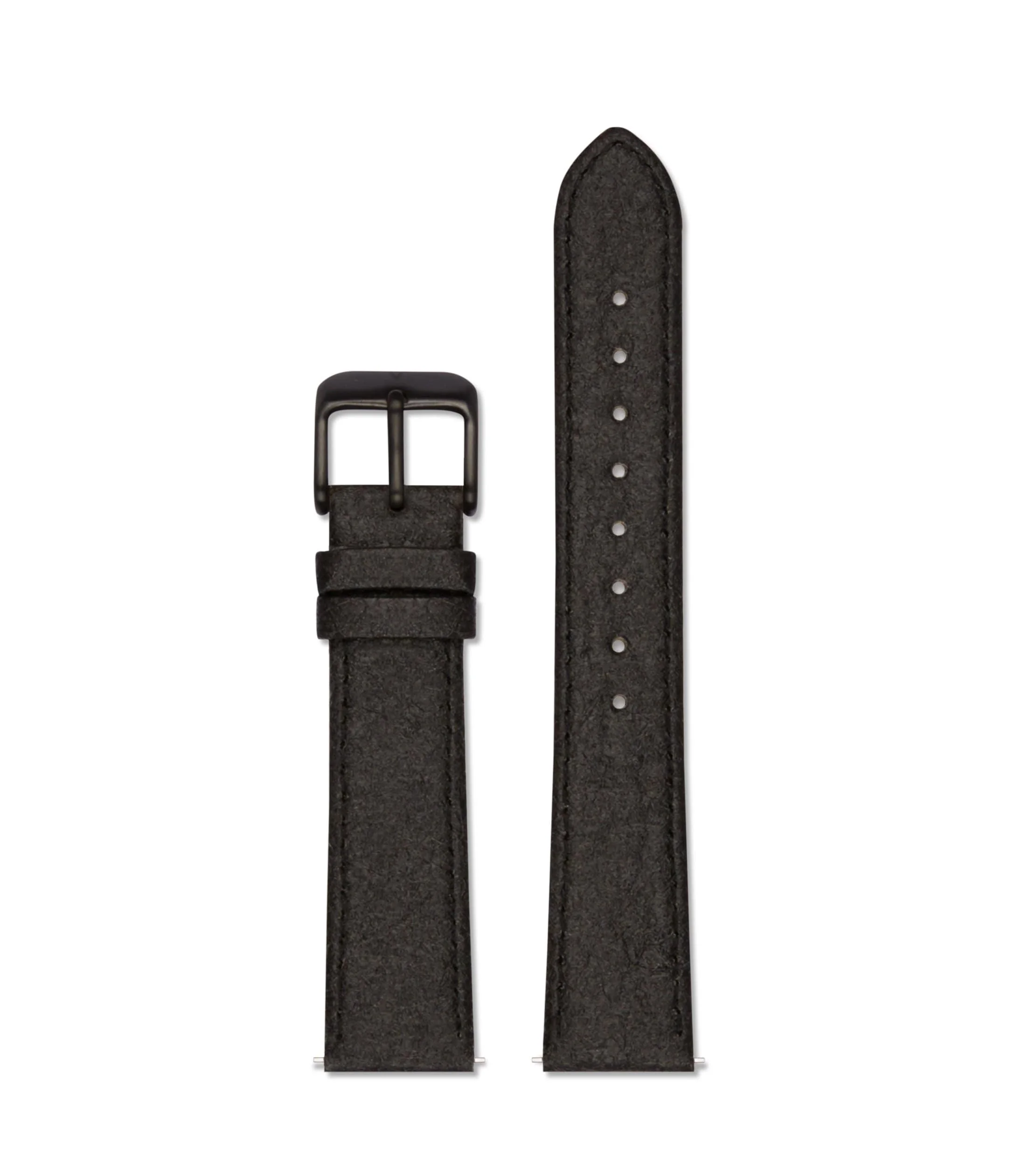 Piñatex Black with brushed black buckle | 18mm