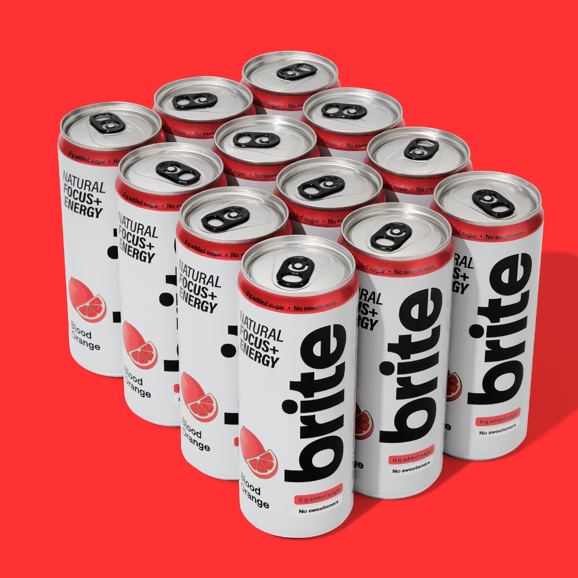 Brite Natural Focus + Energy | Blood Orange | 12 cans x 330ml