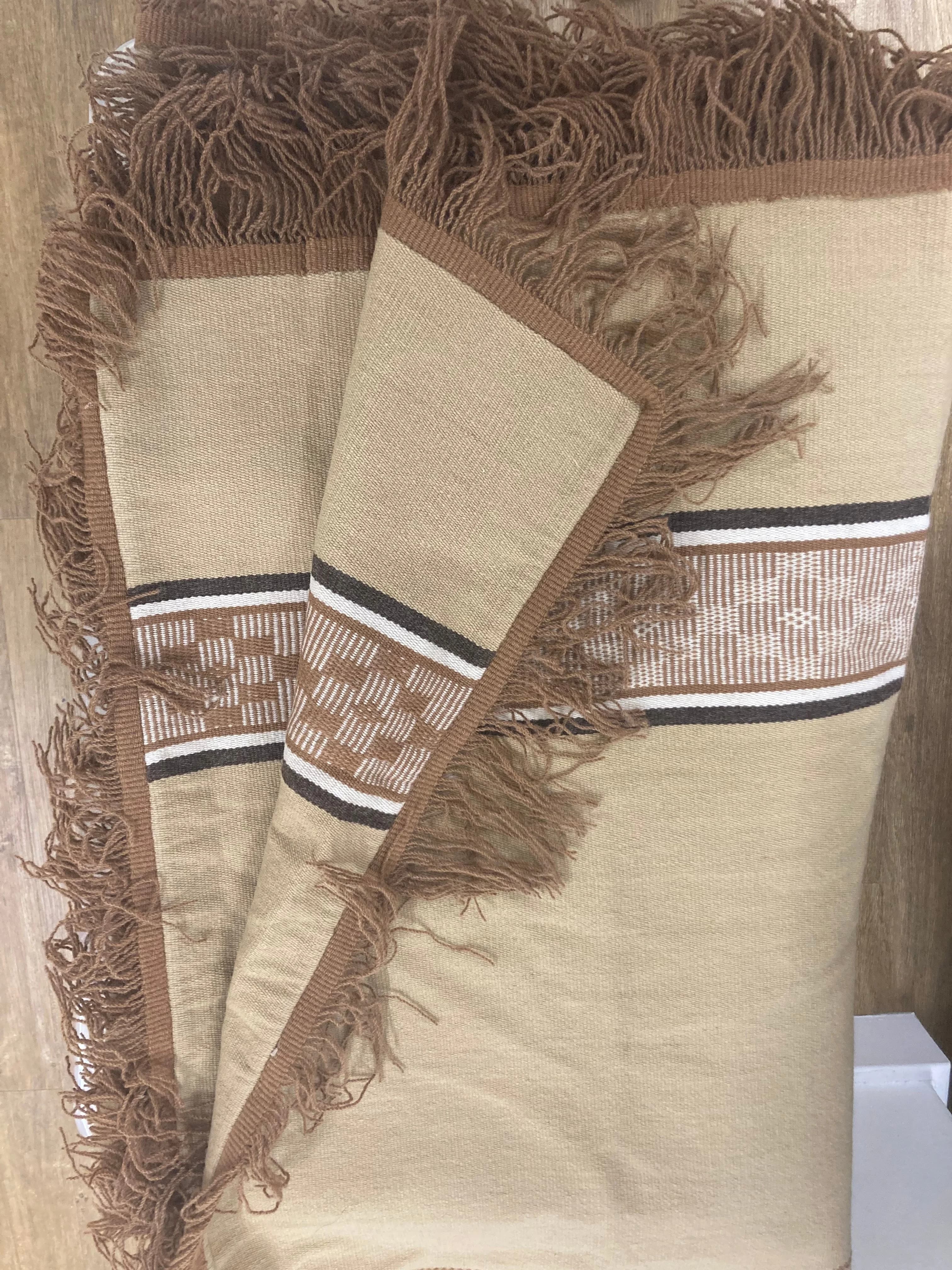 Brown Blanket With Fringe