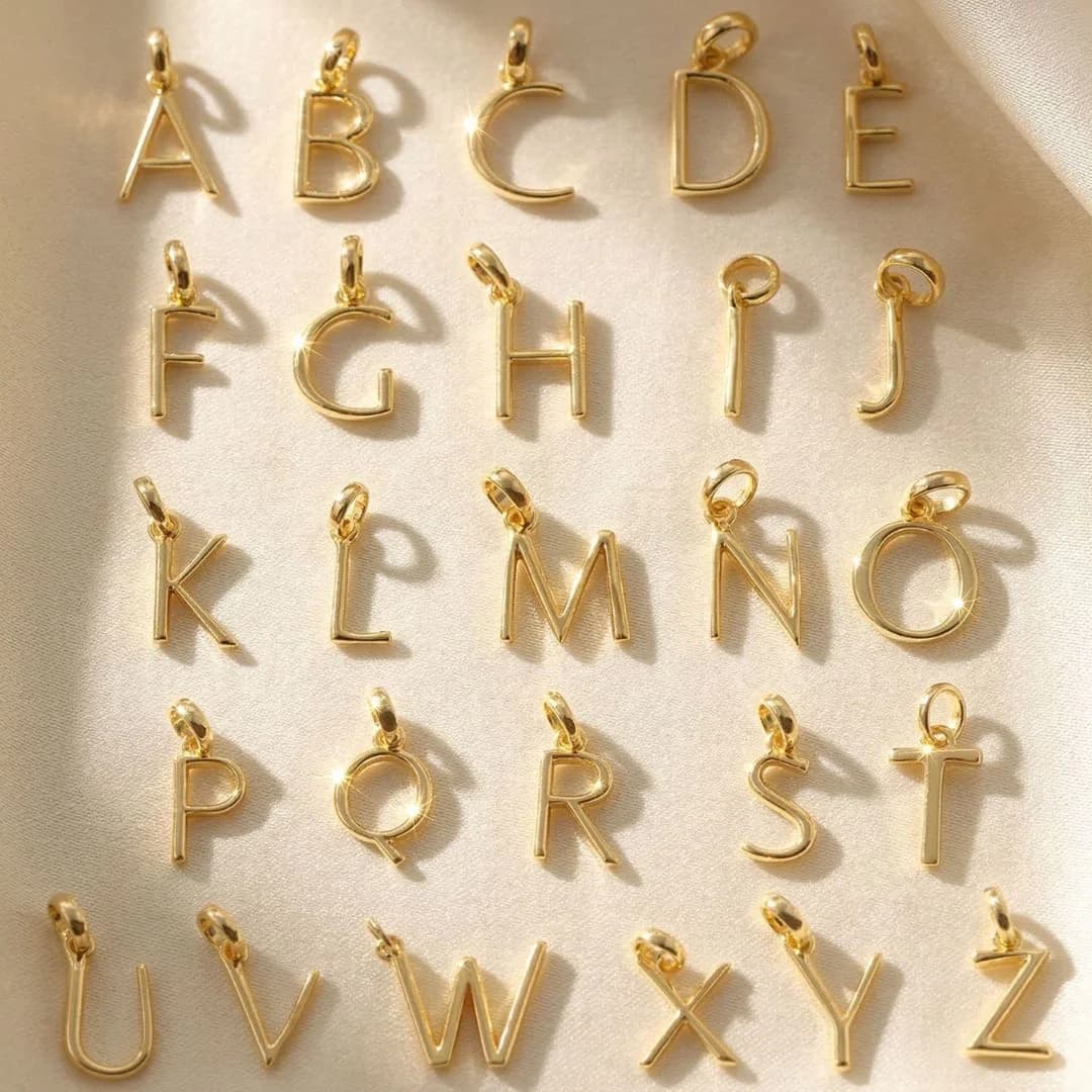 18ct Gold Vermeil Initial Pendant