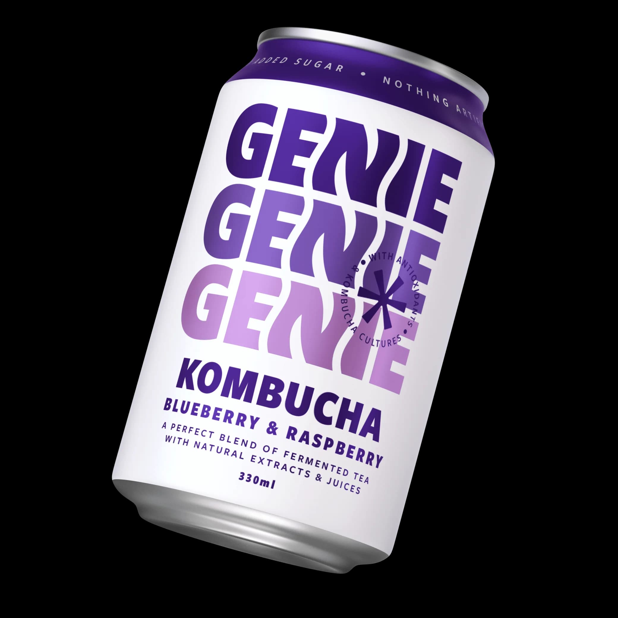 B2B - GENIE Blueberry & Raspberry Kombucha (WHOLESALE b2b)