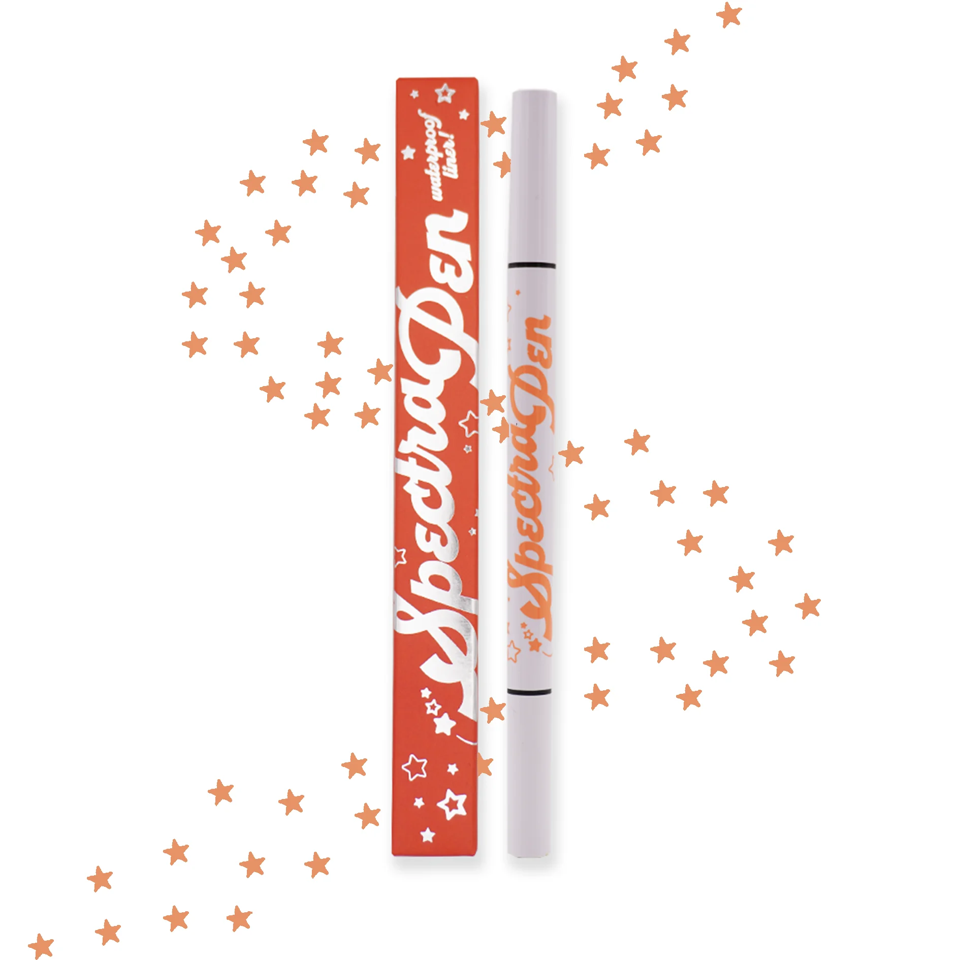 Orange Spectra Pen - Star Stamp Liner - Glisten Cosmetics