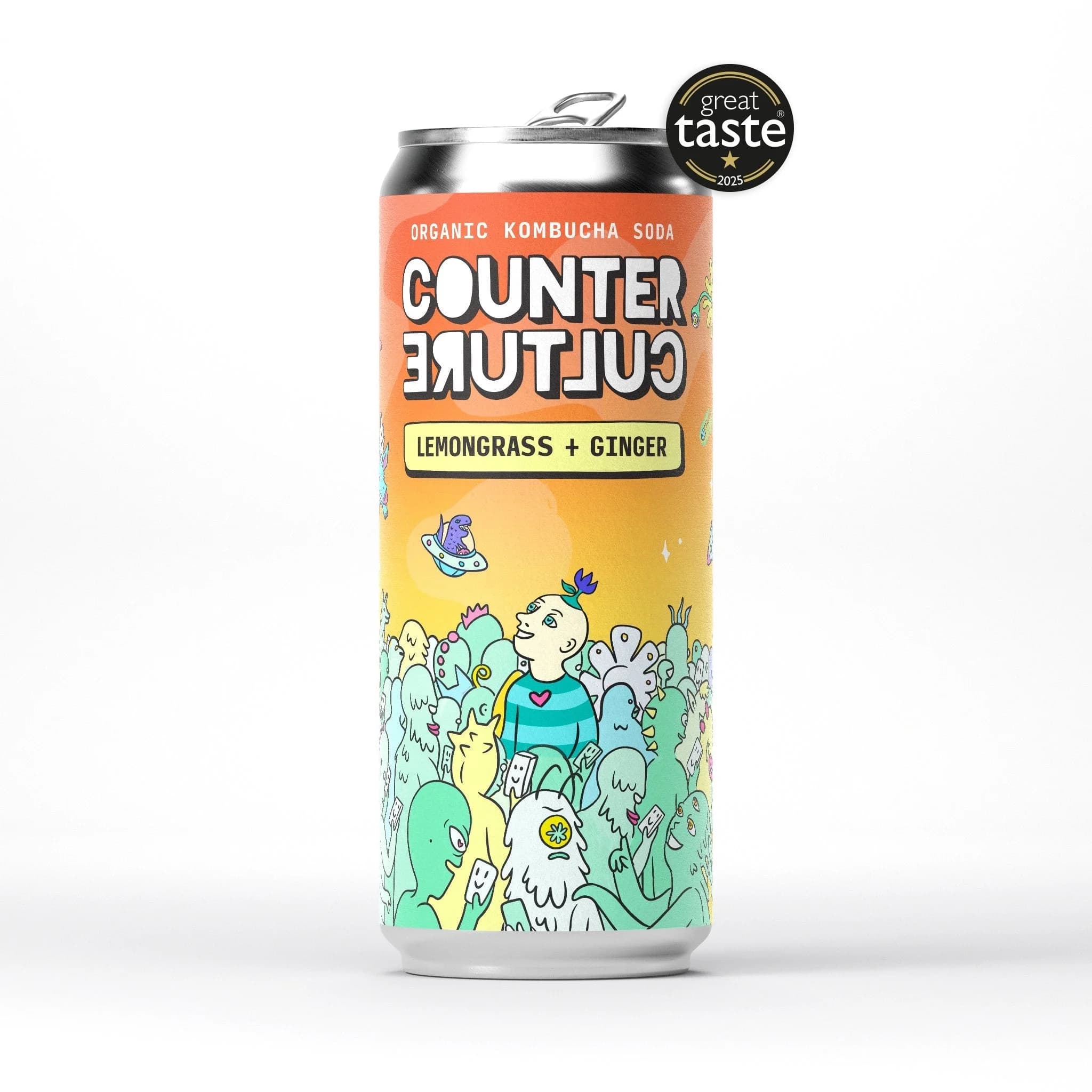 Counter Culture - Lemongrass + Ginger Organic Kombucha Soda 330ml