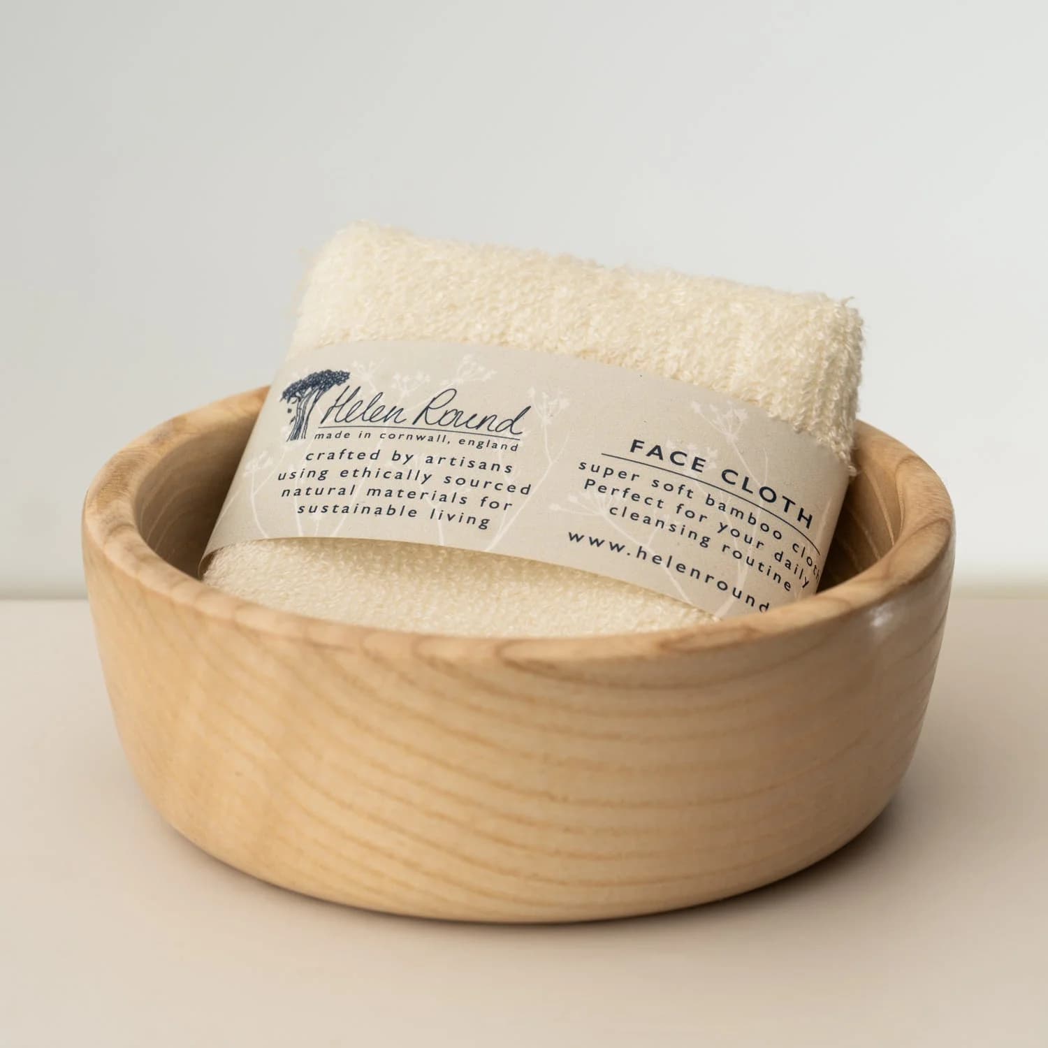 Hand Crafted Face Mask Bowl and Resuable Bamboo Face Cloth