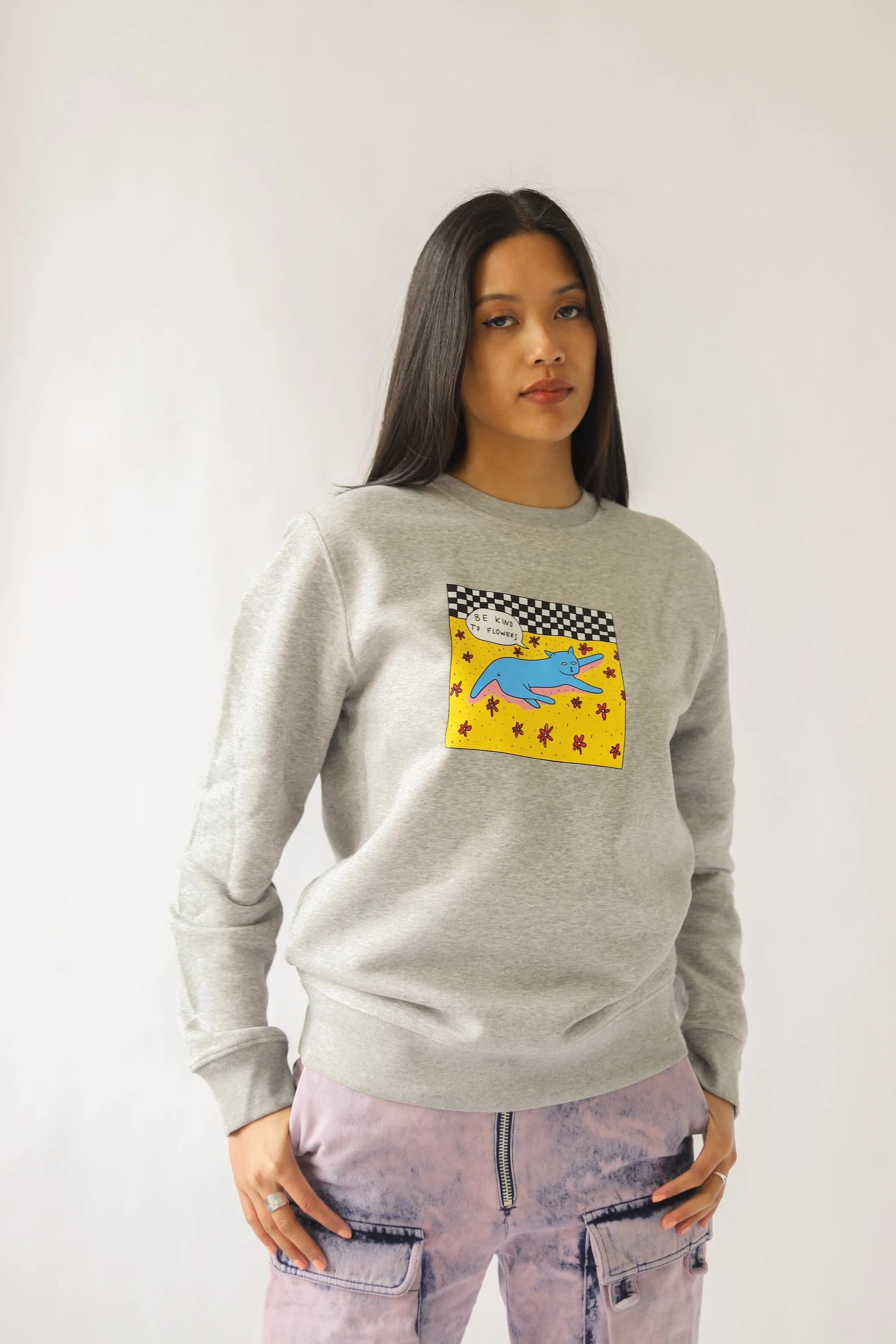 Be Kind To Flowers - Unisex Sustainable Sweatshirt