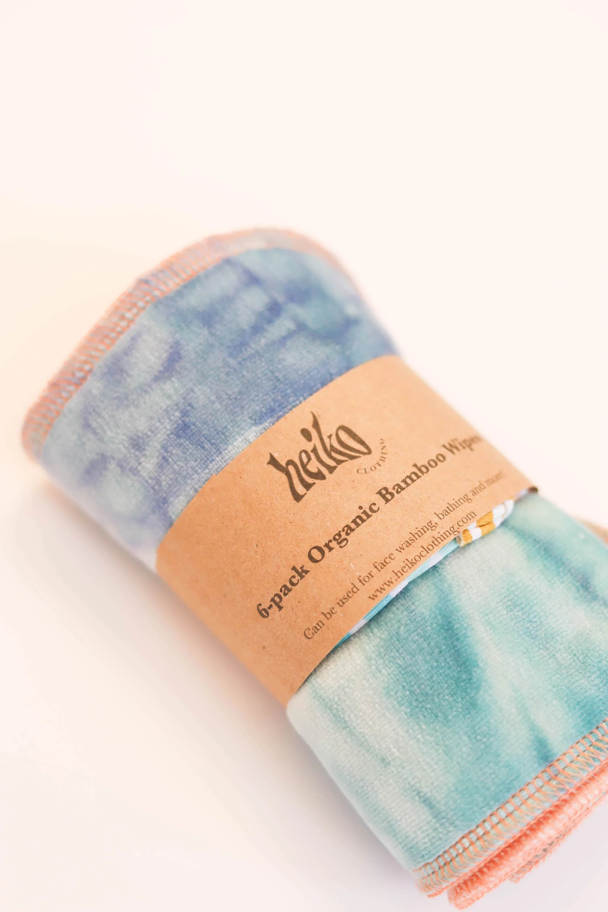 Unicorn 6-pack tie dye organic wipes