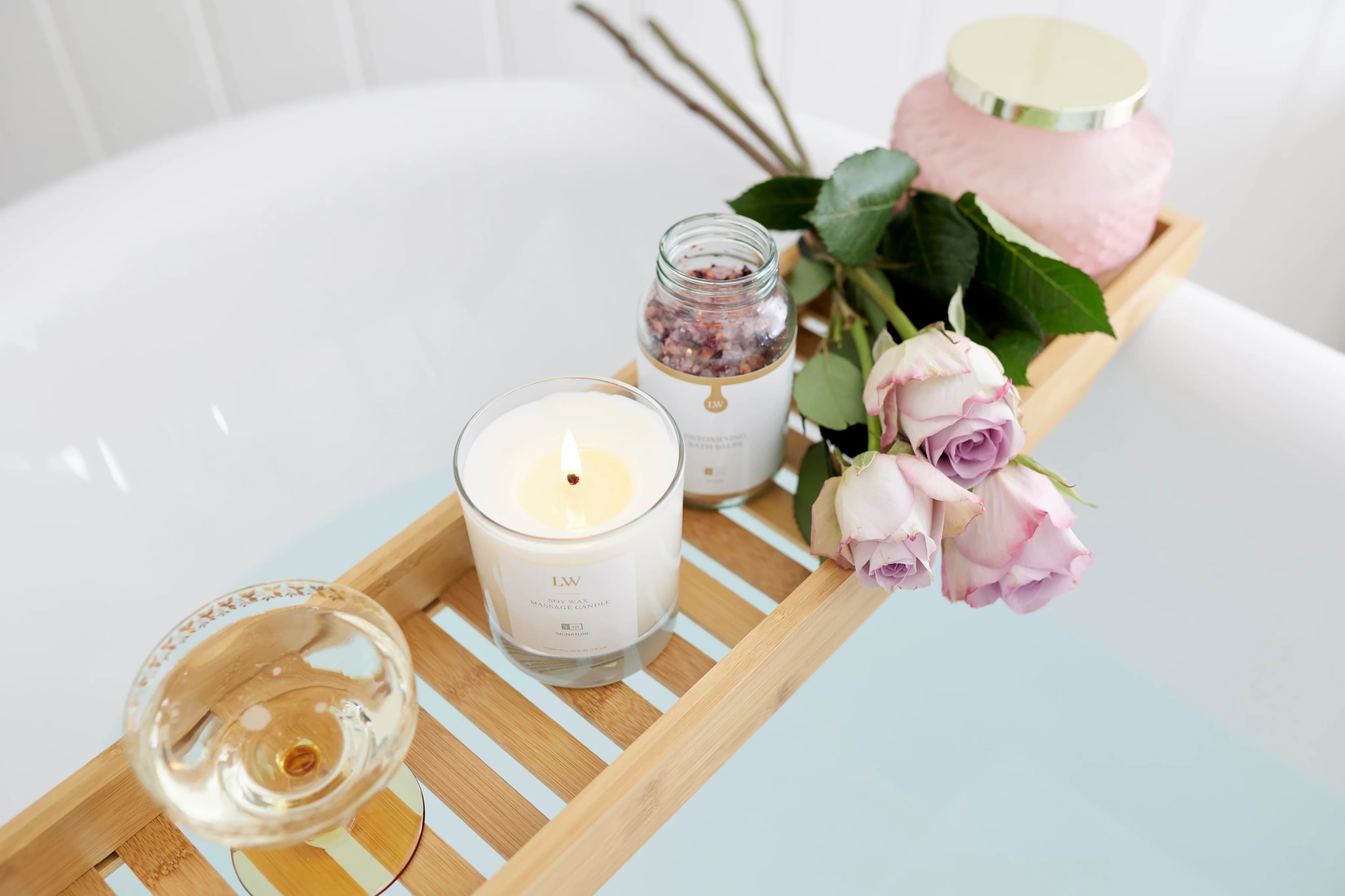 Lemon & Rosewood Aromatherapy Candle